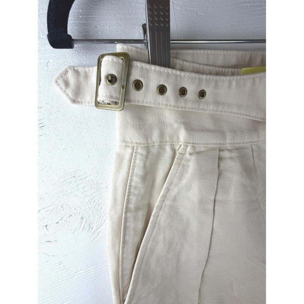 Banana Republic Explorer Culottes Linen Cargo Wide Leg High Rise Petite 0 Beige - Picture 6 of 12
